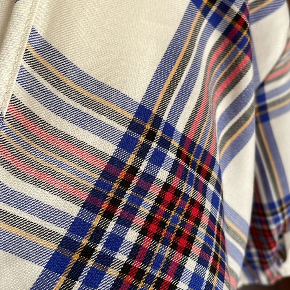 NWT Free Assembly Plaid Ruffle Top L - Picture 4 of 13